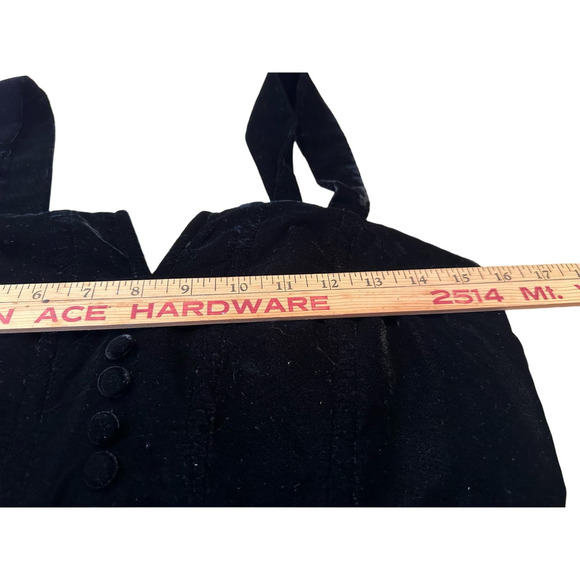 Rachel Zoe Black Velvet Corset Top, Adjustable straps, Sz M, NWT - Picture 10 of 11